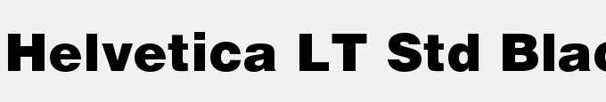 Helvetica LT Std Black